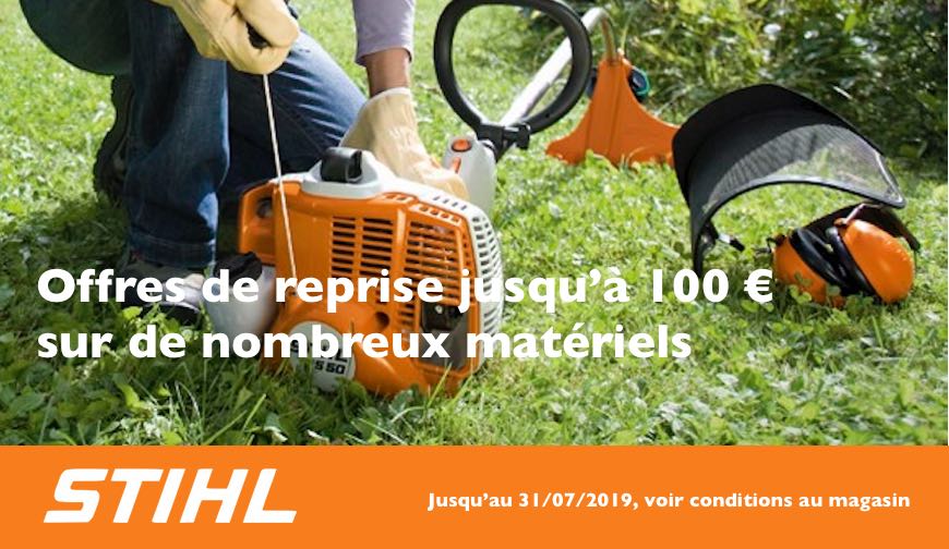 Stihl offre reprise jusqu'à 100 Euros